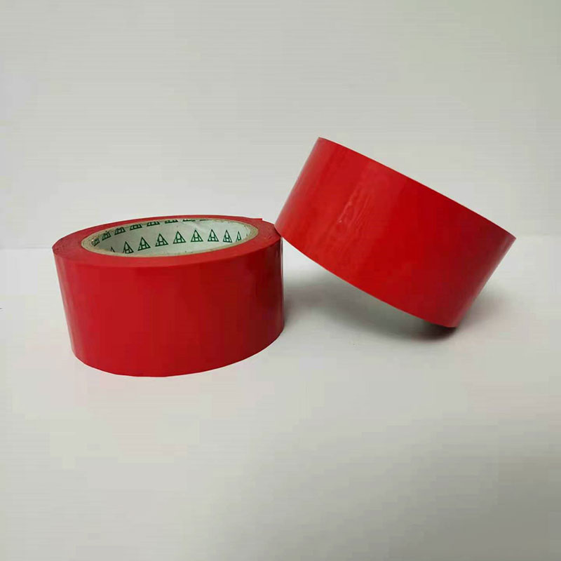 Rød farve Custom Width BOPP Packing Tape Klæbende Klar Transparent Tape med Custom størrelse