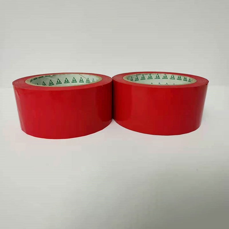 Rød farve Custom Width BOPP Packing Tape Klæbende Klar Transparent Tape med Custom størrelse