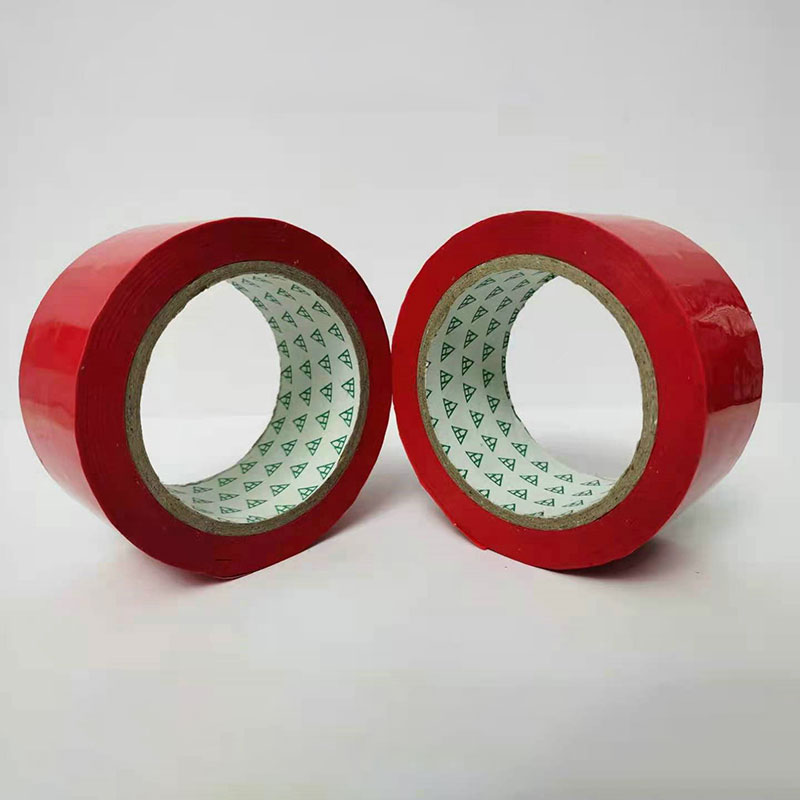 Rød farve Custom Width BOPP Packing Tape Klæbende Klar Transparent Tape med Custom størrelse