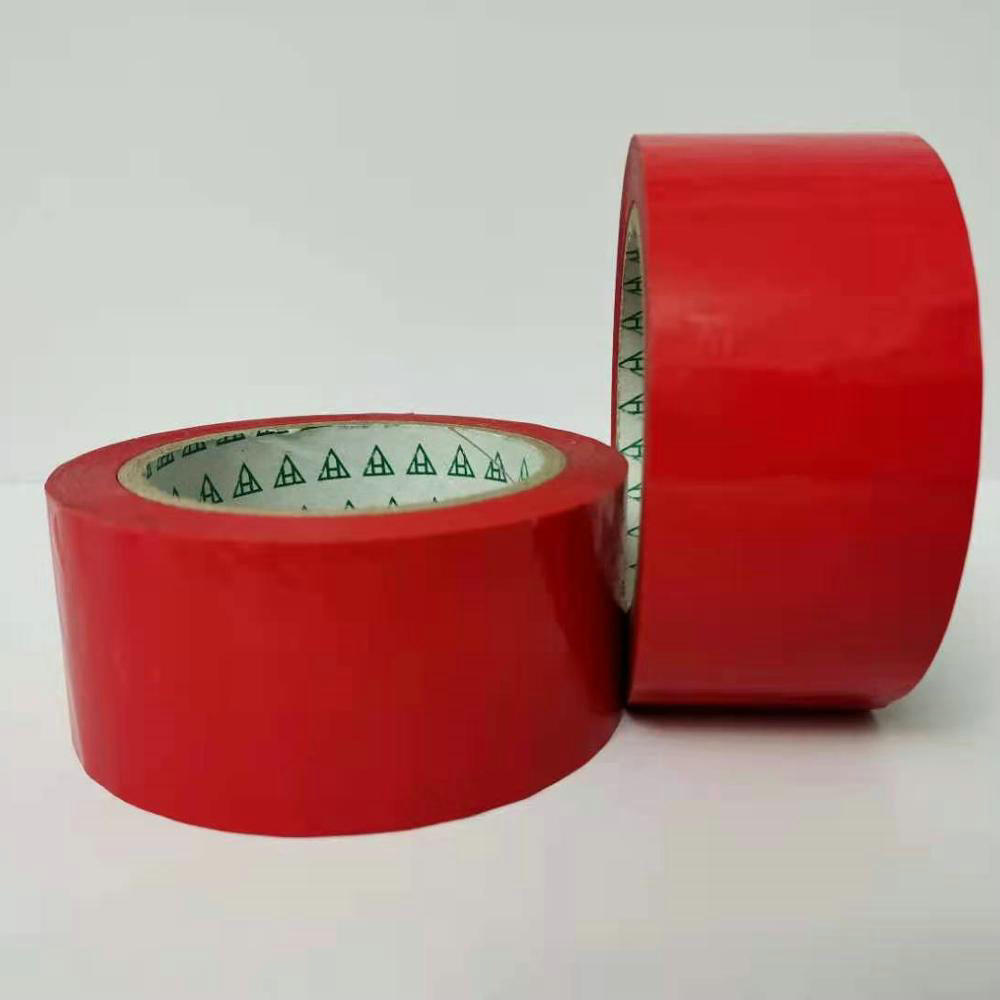 Rød farve Custom Width BOPP Packing Tape Klæbende Klar Transparent Tape med Custom størrelse